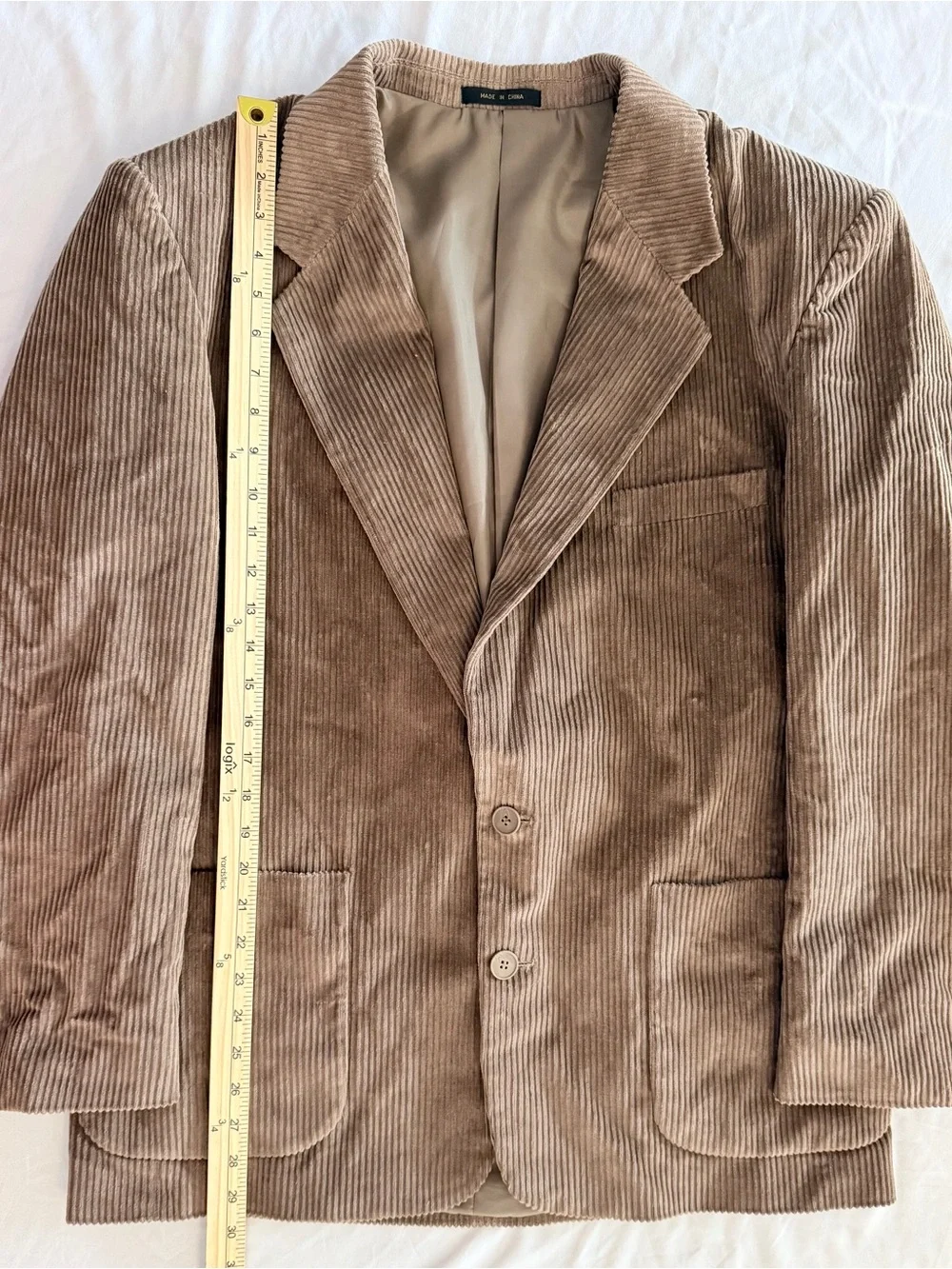 Members Only Corduroy Sport Coat in Taupe